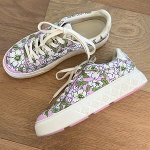 Tory Burch Ladybug Sneaker in Pink Floral/Oyster